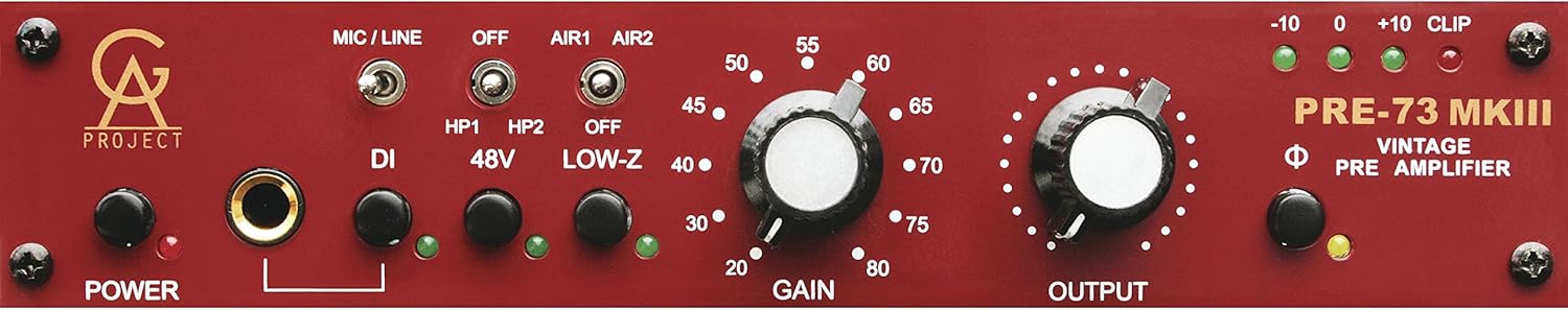 Pre-73 MKIII Mic Line Preamp with 80dB Gain and DI Feature