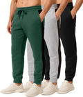 Men's Jogger Sweatpants 3 Pack - True Fit Cotton Fleece Essentials