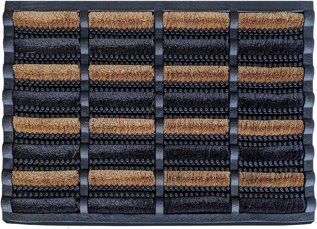 FOOTMATTERS Ninamar Mud Scrubber Tray Mat for Clean Entryways