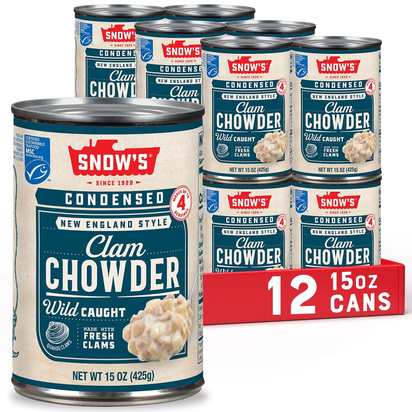 Authentic New England Clam Chowder in Convenient 15 oz Cans