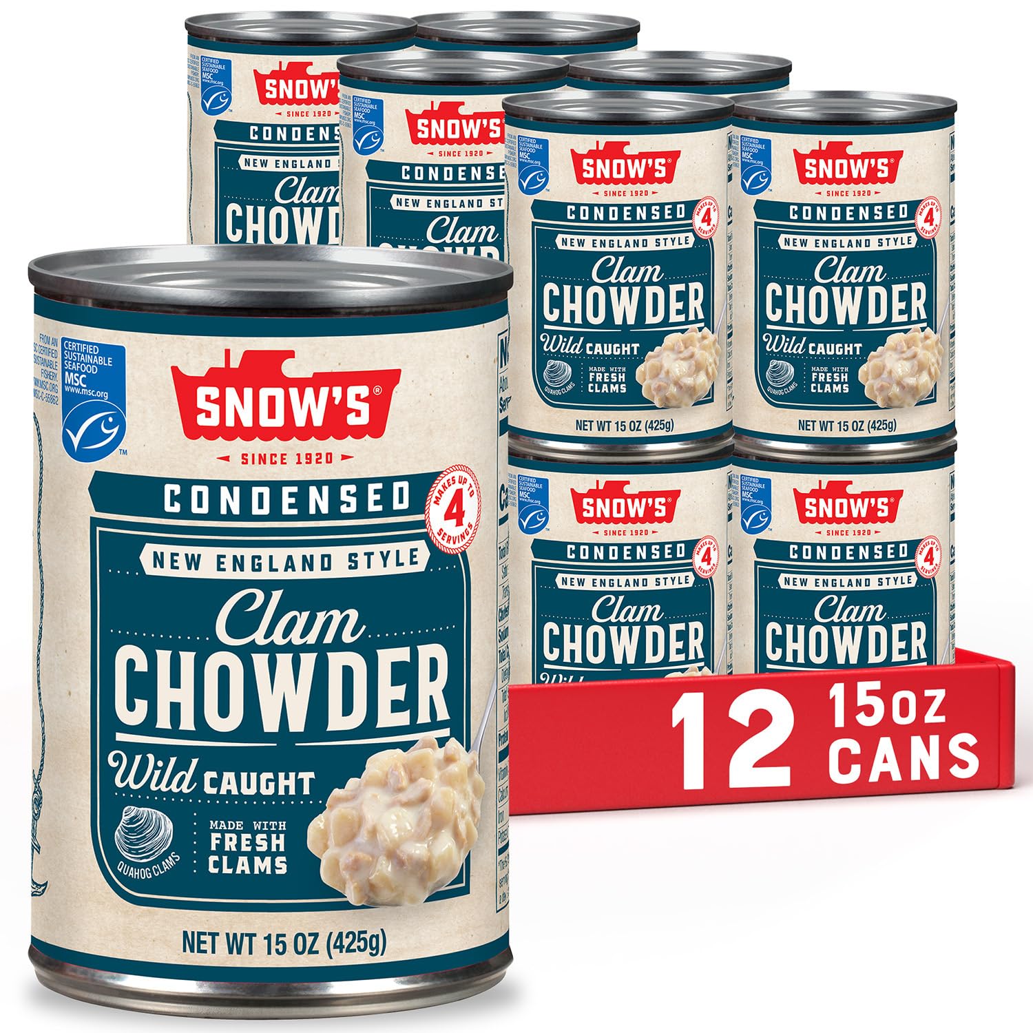 Authentic New England Clam Chowder in Convenient 15 oz Cans