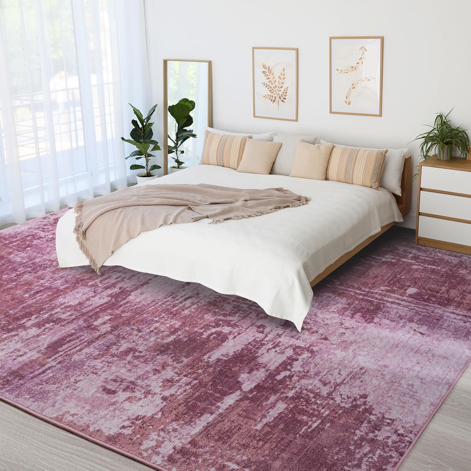 Kelarea 6x9 Modern Abstract Washable Rug for Living Room