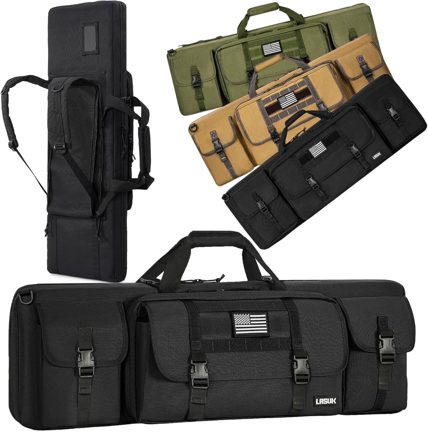 28 to 55 Inch Soft Double Rifle Bag for Outdoor Shooting Needs