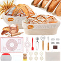 Sourdough Bread Baking Supplies 10in Round & Oval Proofing Set