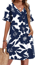 OFEEFAN Summer Dresses for Women with Ruffle Short Sleeves