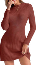 Saodimallsu Womens Long Sleeve Sweater Dress Bodycon Mini - Slimming