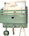 Rebee Vision Pine Wood Mail and Key Organizer - Farmhouse Wall Rack