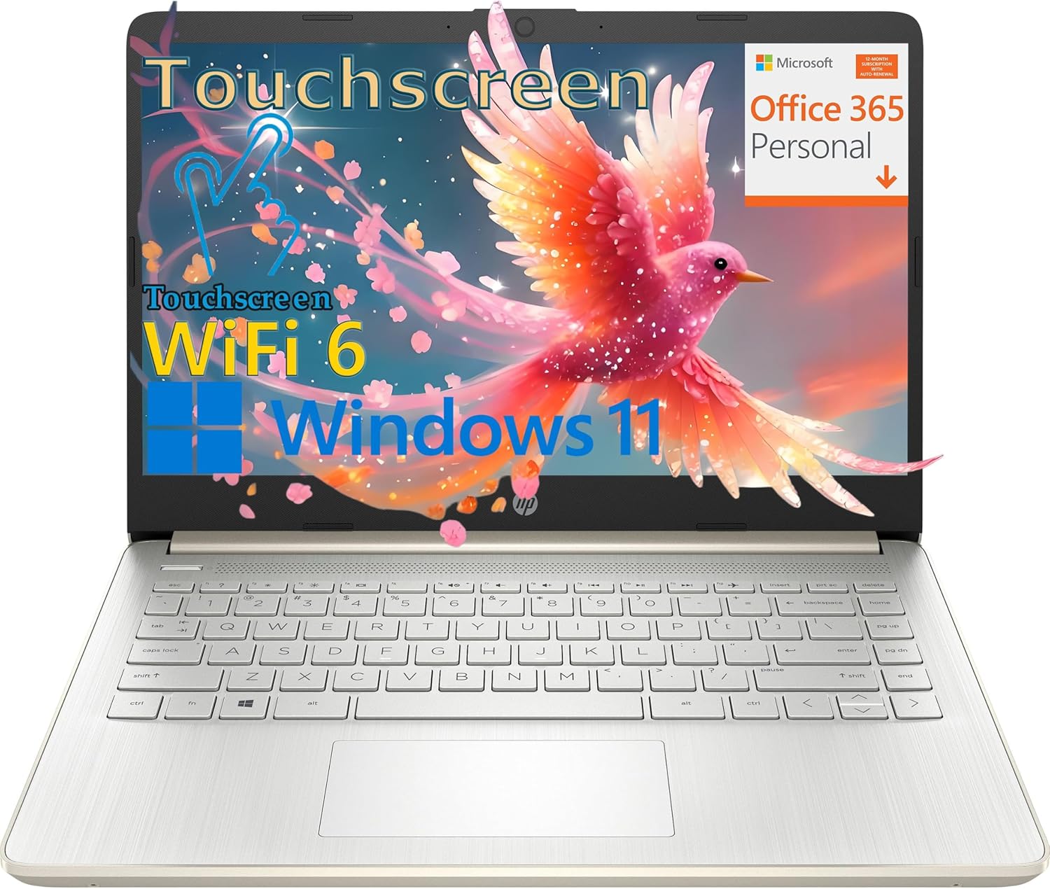 HP Touchscreen Laptop for Home Study with Office 365 Included