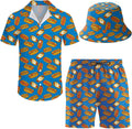 Men's 2 Piece Tracksuit Hawaiian Shirt and Shorts Set (Style G584)