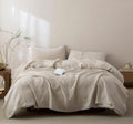 100% French Pure Linen Sheets Set King Size - Breathable All-Season