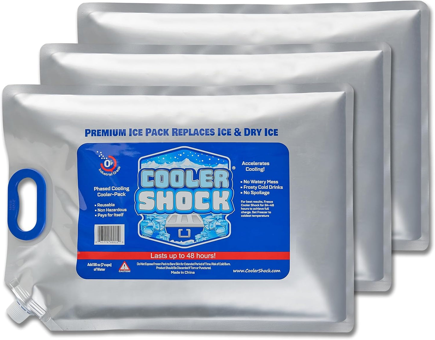 Cooler Shock Reusable Ice Packs for Long Lasting Cold
