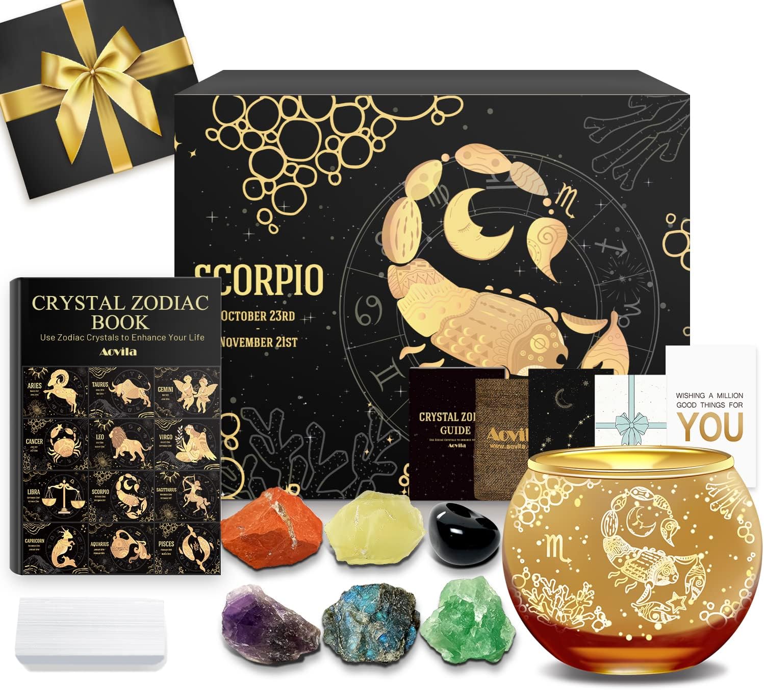 Scorpio Birthday Gifts for Women - Unique Candle Holder Set