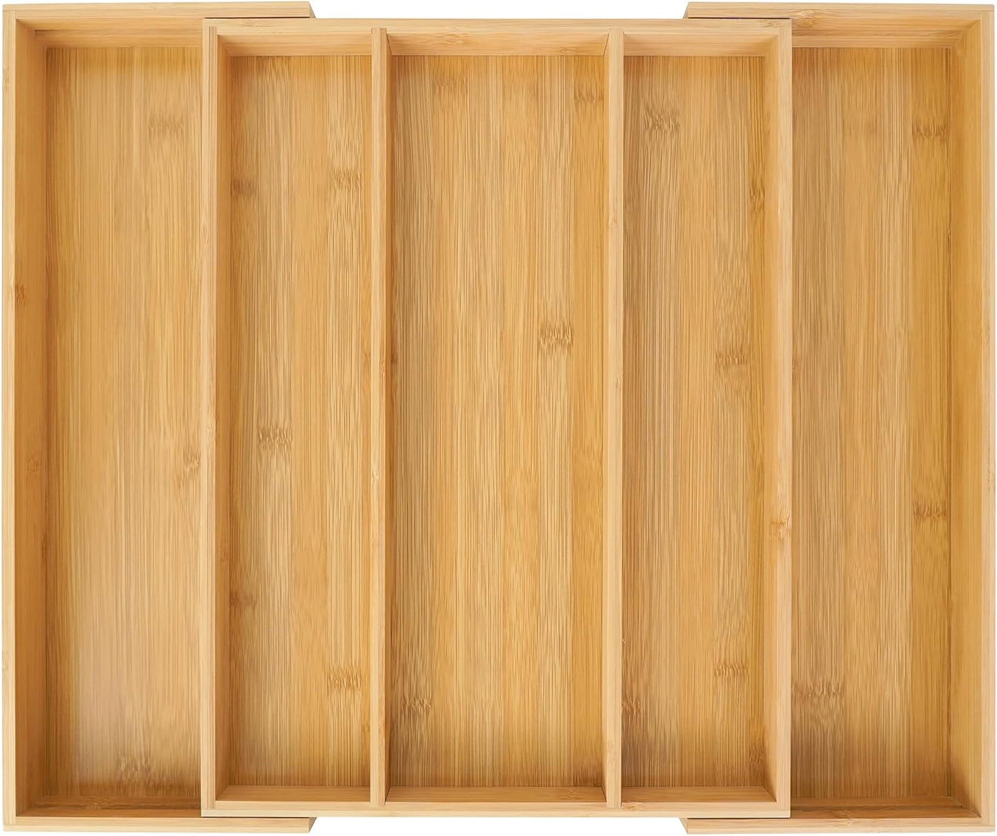 Bamboo Expandable Kitchen Drawer Organizer for Utensils and Cutlery