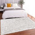 Latepis White with Grey Tips Sheepskin Rug 4x6 - Fluffy Washable