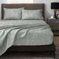 HYPREST Grey King Size Sheets - 1800 TC Microfiber Floral