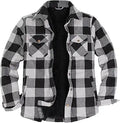 Men's Sherpa Lined Flannel Shirt Jacket - Warm Brushed Shacket