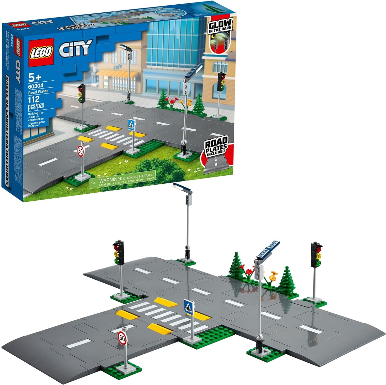 Glow-in-the-Dark LEGO City Road Plates: Imaginative Play!