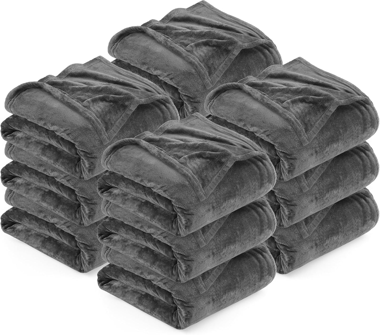 Utopia Bedding Grey 300GSM Fleece Blanket for Luxurious Comfort