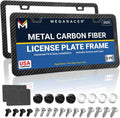 Premium Slim Carbon Fiber Design License Plate Frames 2 Pack