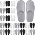 Geyoga 24 Pairs House Slipper for Guest - Washable Coral Fleece