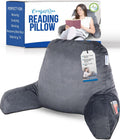 ComfortSpa Reading Pillow for Bed Adult Size - Large Grey Backrest