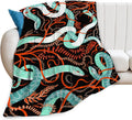 Snake Throw Blanket for Women Men & Kids - Soft Warm Fleece Throw