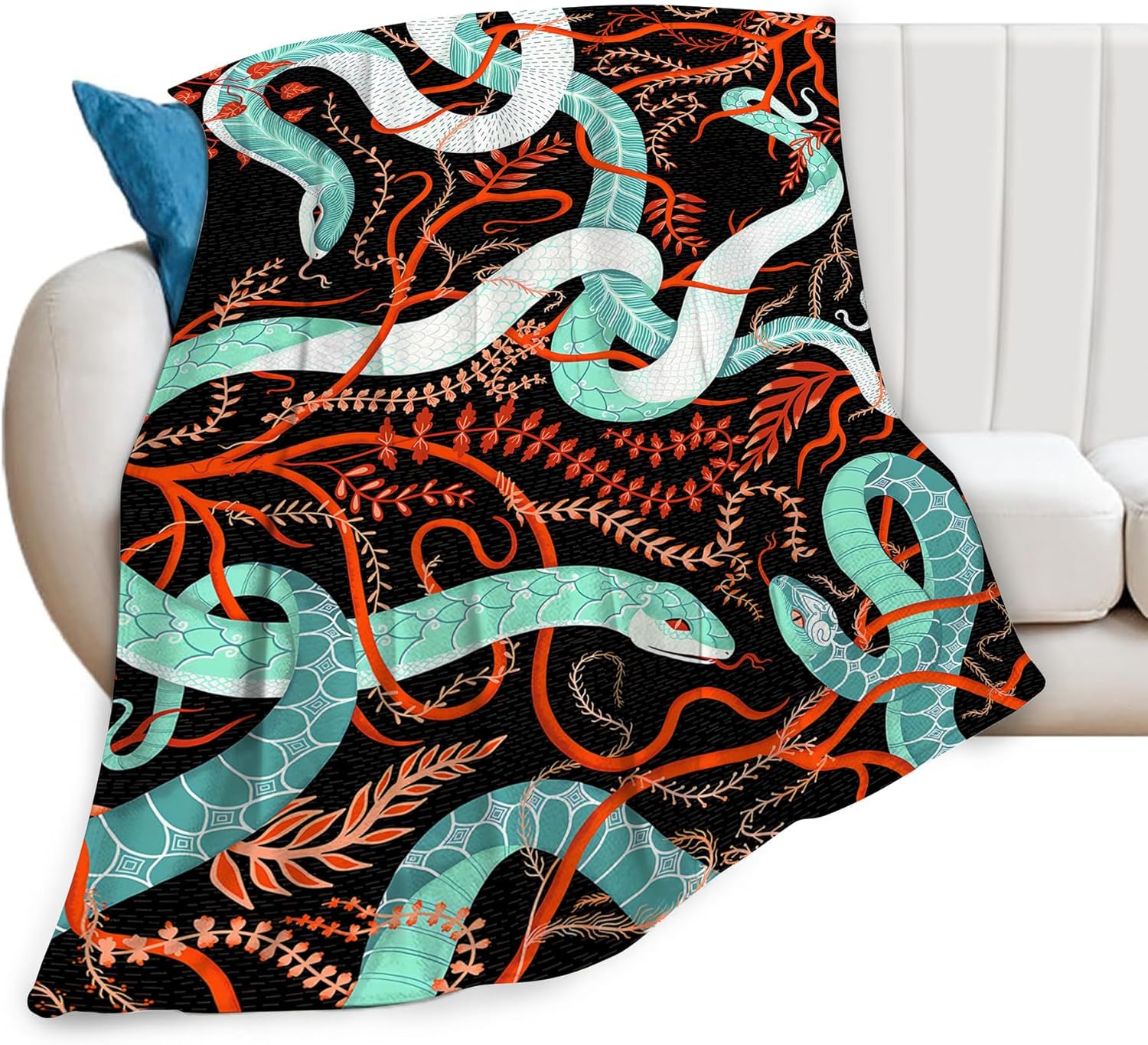 Snake Throw Blanket for Cozy Comfort - Soft Fleece for All