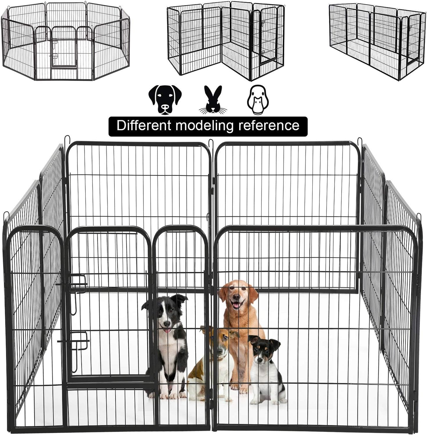 Dog Playpen 8 Panels 40 Inches Heavy Duty Indoor Outdoor Use