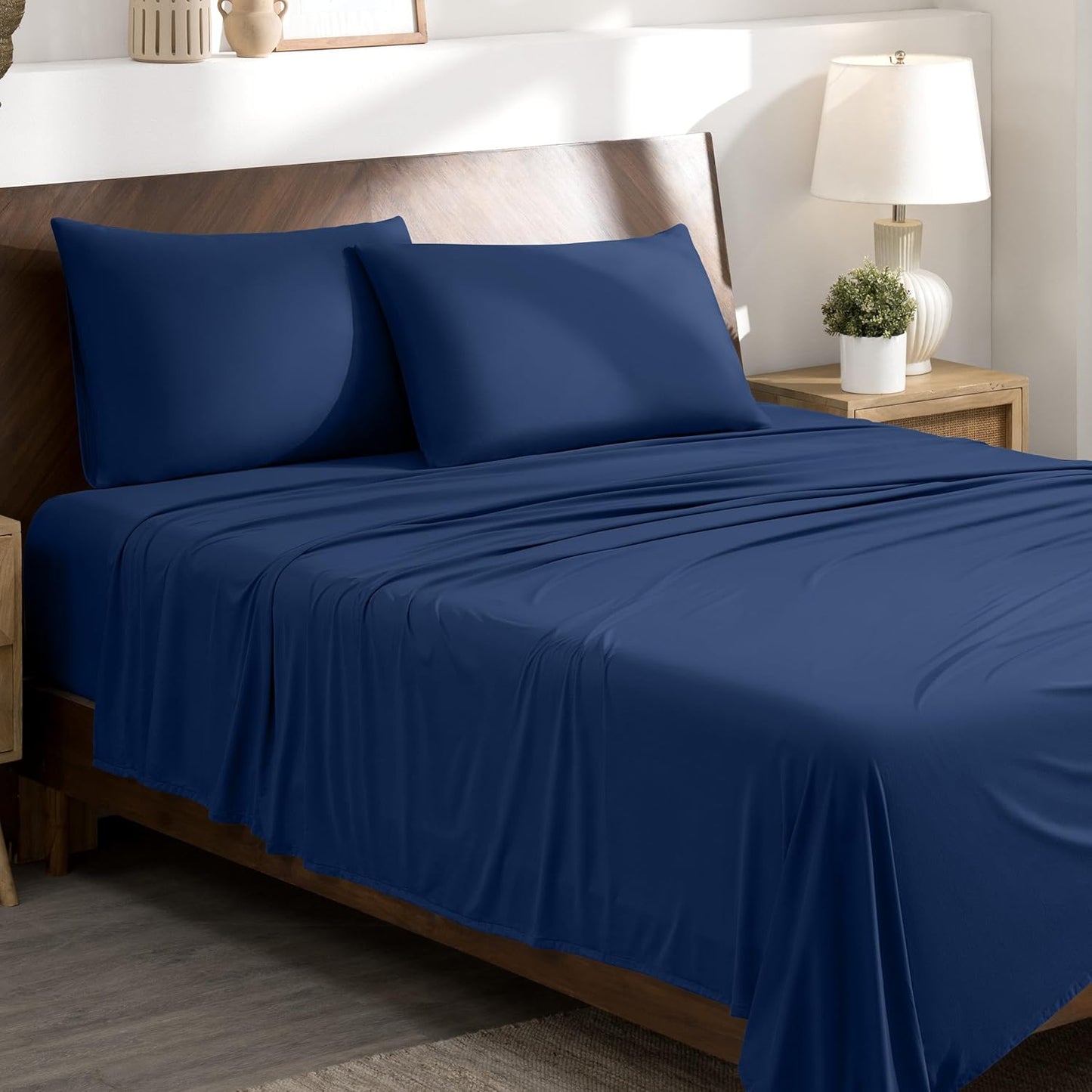 Cooling Jersey Knit Stretch Sheet Set for Twin XL Beds