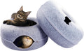 Peekaboo Cat Cave for Large Cats up to 30-45 lbs - Donut + Tunnel