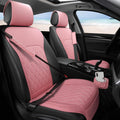 Sanwom Front Car Seat Covers with Storage Pocket and Belt Pads - Pink