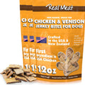 Real Meat Dog Treats Three 12oz Bags - Bite-Sized Venison & Chicken