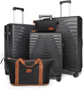Luggage Sets 5 Piece Suitcases with Wheels - Durable PP Carry On Set
