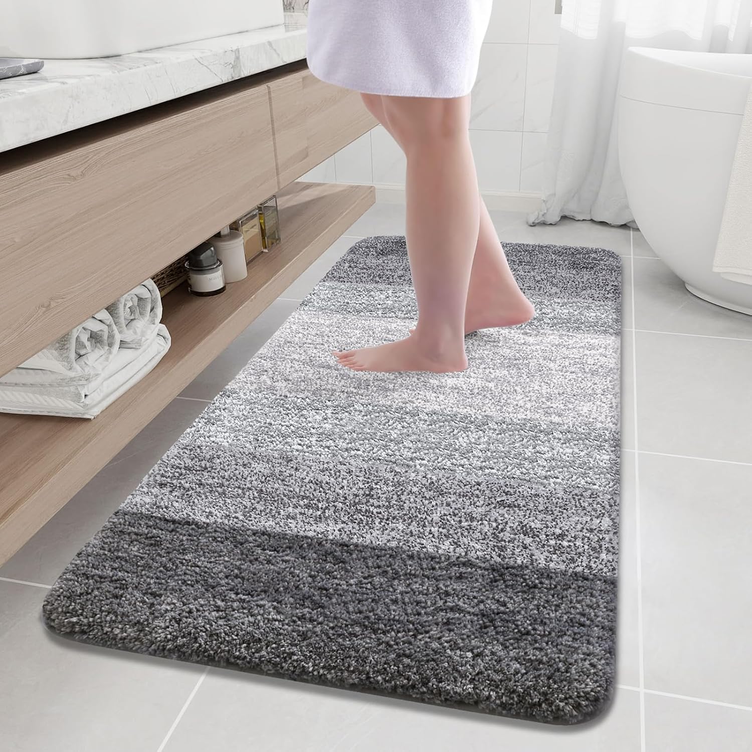 Arotive Microfiber Bathroom Rugs: Soft, Absorbent, Non-Slip Mats