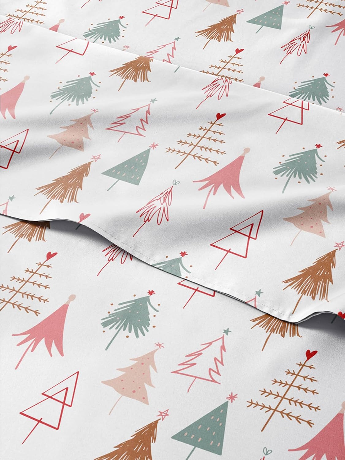 Cal King Christmas Tree Sheet Set - Festive Holiday Bedding