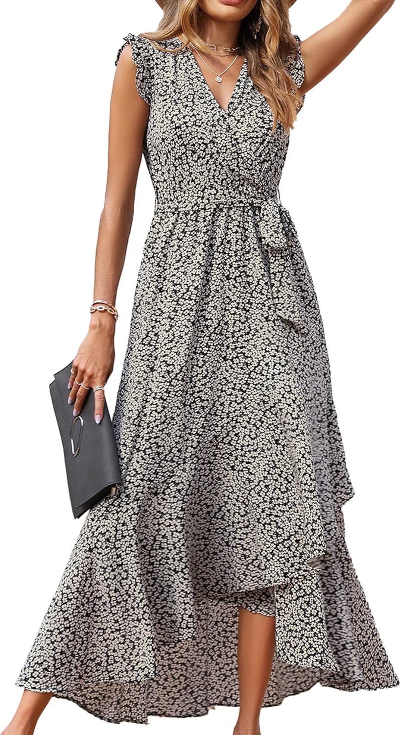 BTFBM Summer Floral Maxi Dress for Women - Vacation Ready Style