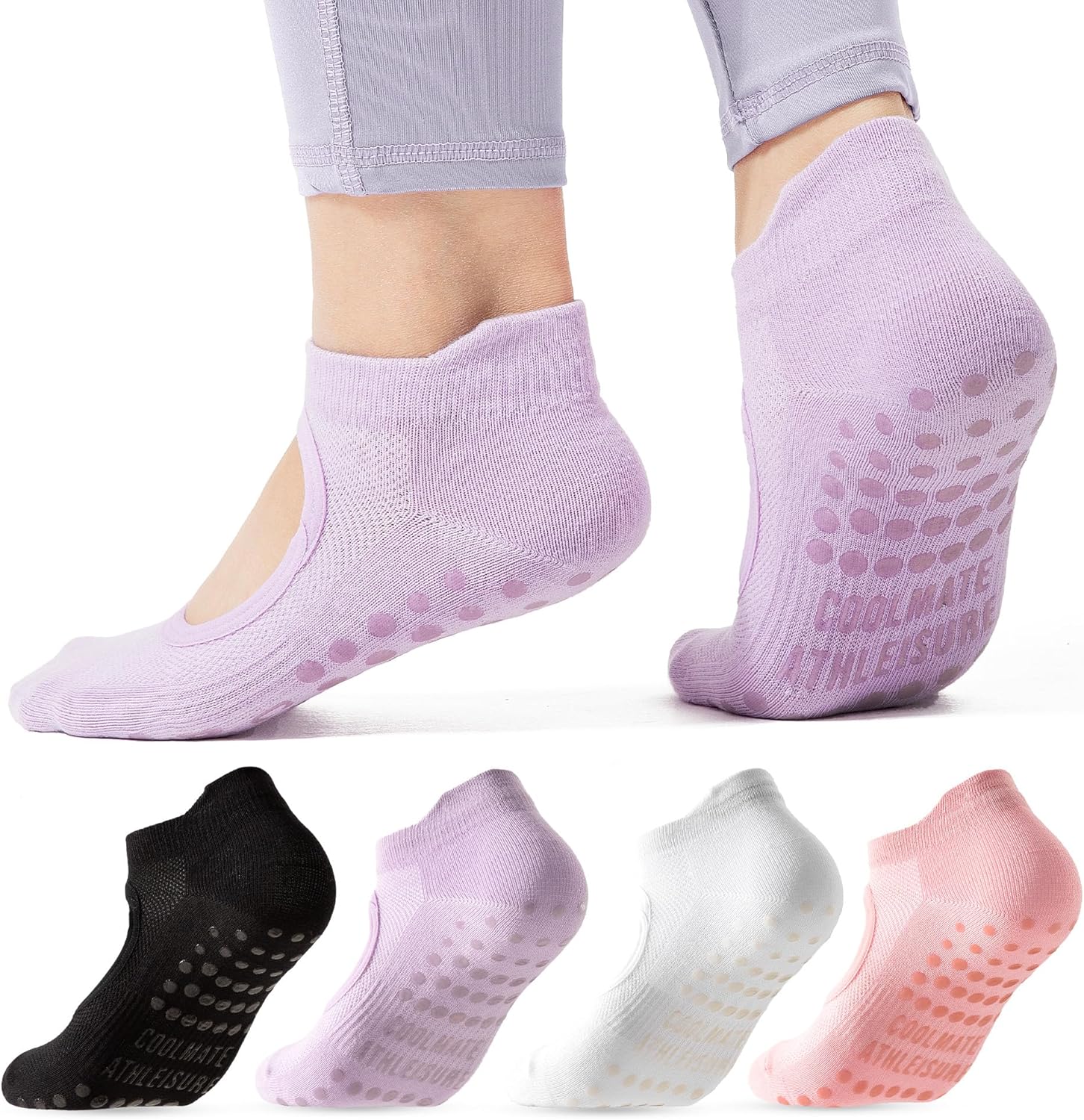Non-Slip Pilates Socks for Women - Grip for Workouts