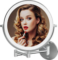 Rechargeable Wall Mounted Lighted Makeup Vanity Mirror 9 in - Compact