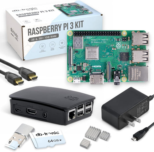 Raspberry Pi 3 B Starter Kit with Power Supply and Accessories