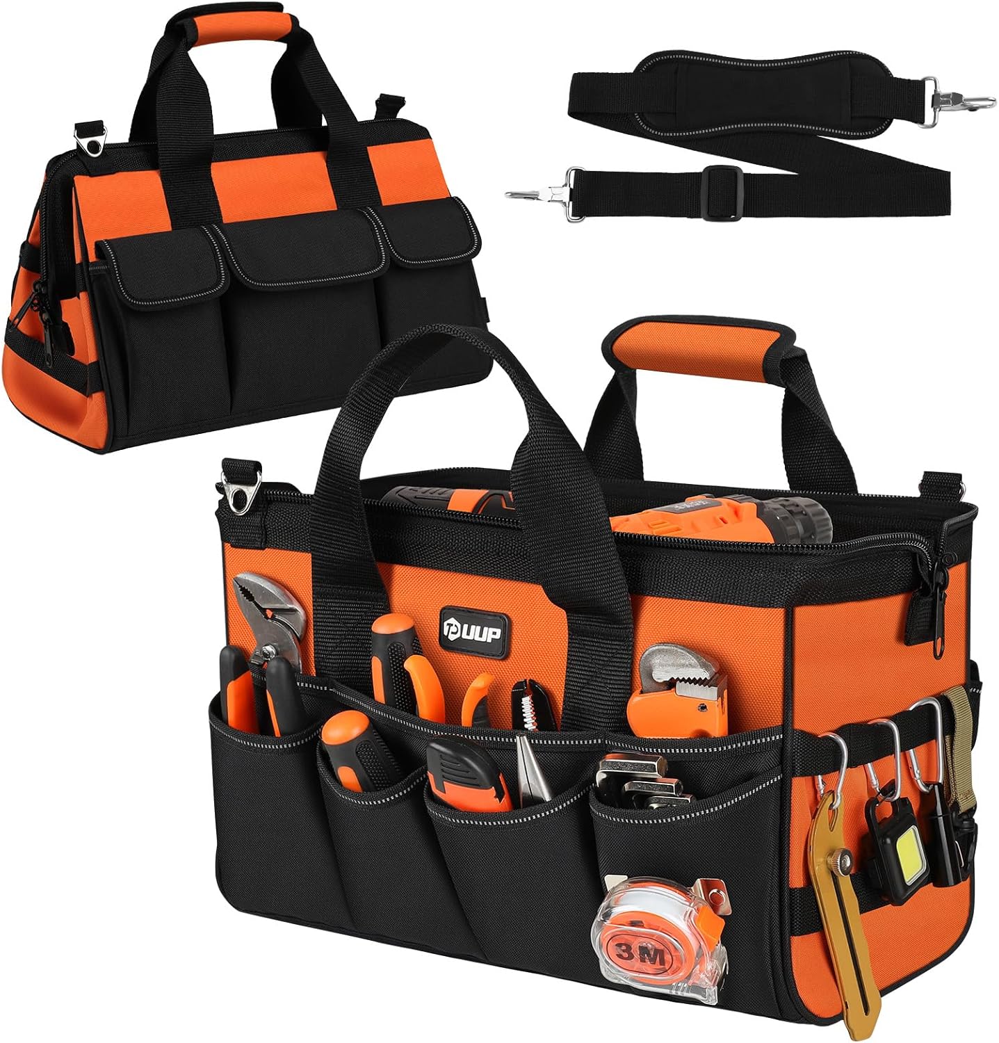 Heavy Duty Tool Bag 15-Inch with 16 Pockets for Organizing Tools