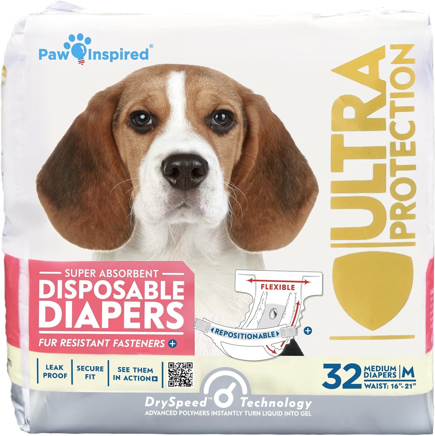 Paw Inspired Female Dog Diapers - Ultra Protection