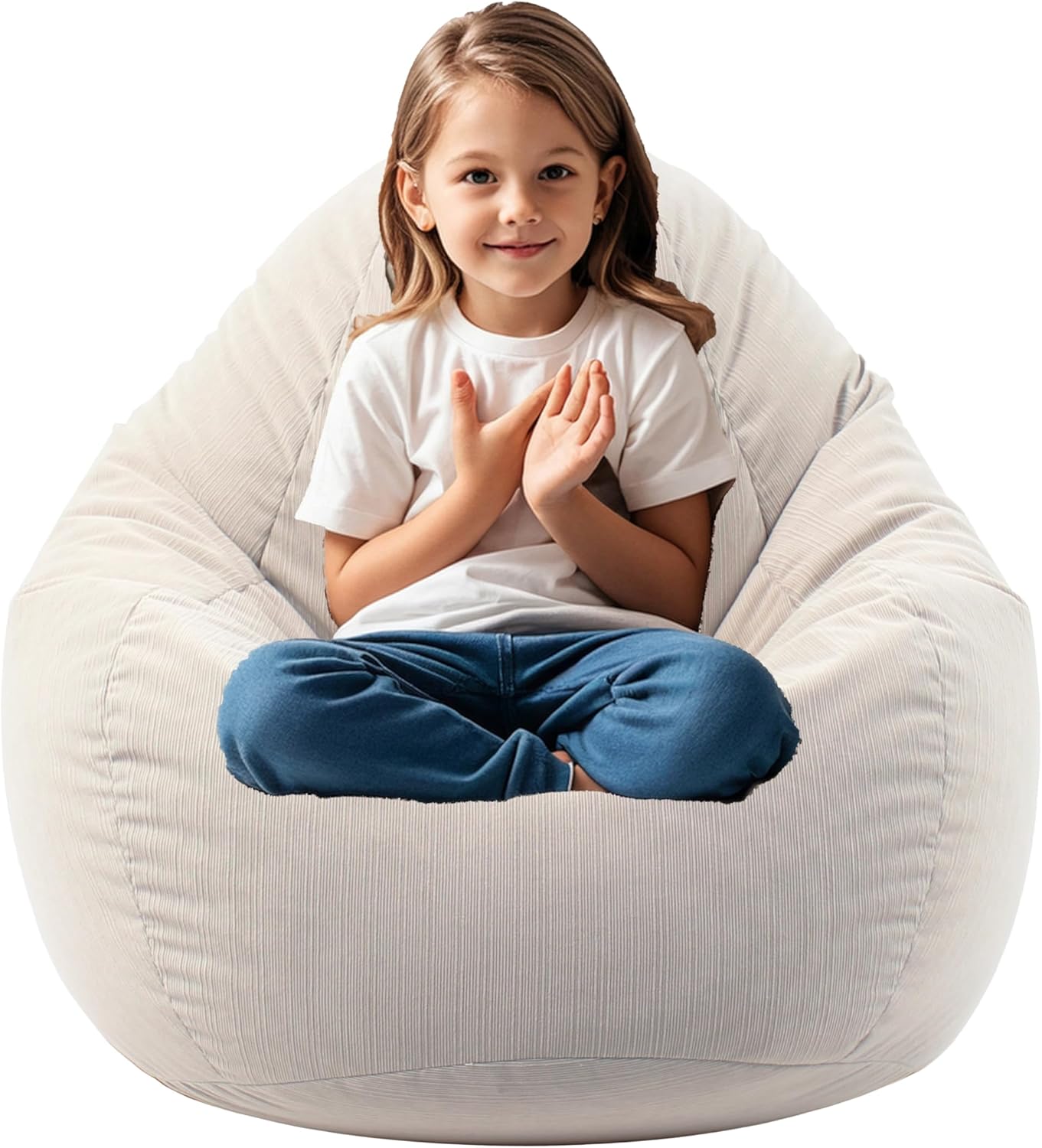 Super Soft 3FT Memory Foam Bean Bag Chair - Washable Corduroy - ENBAOHUI