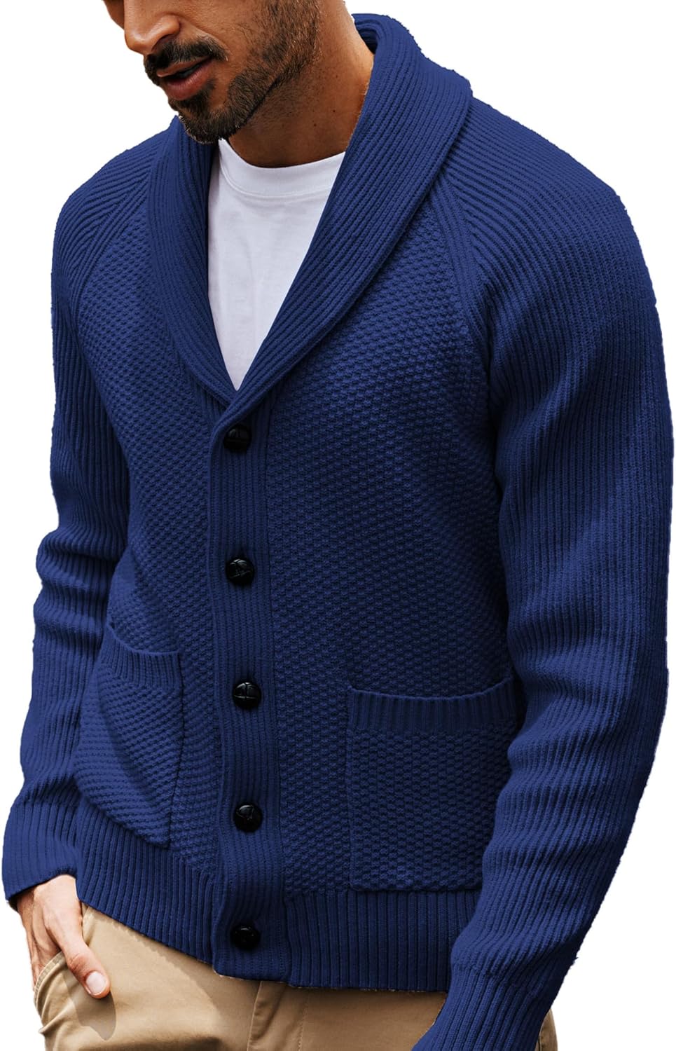 Stylish Shawl Collar Cardigan Sweater for Men by PJ PAUL JONES