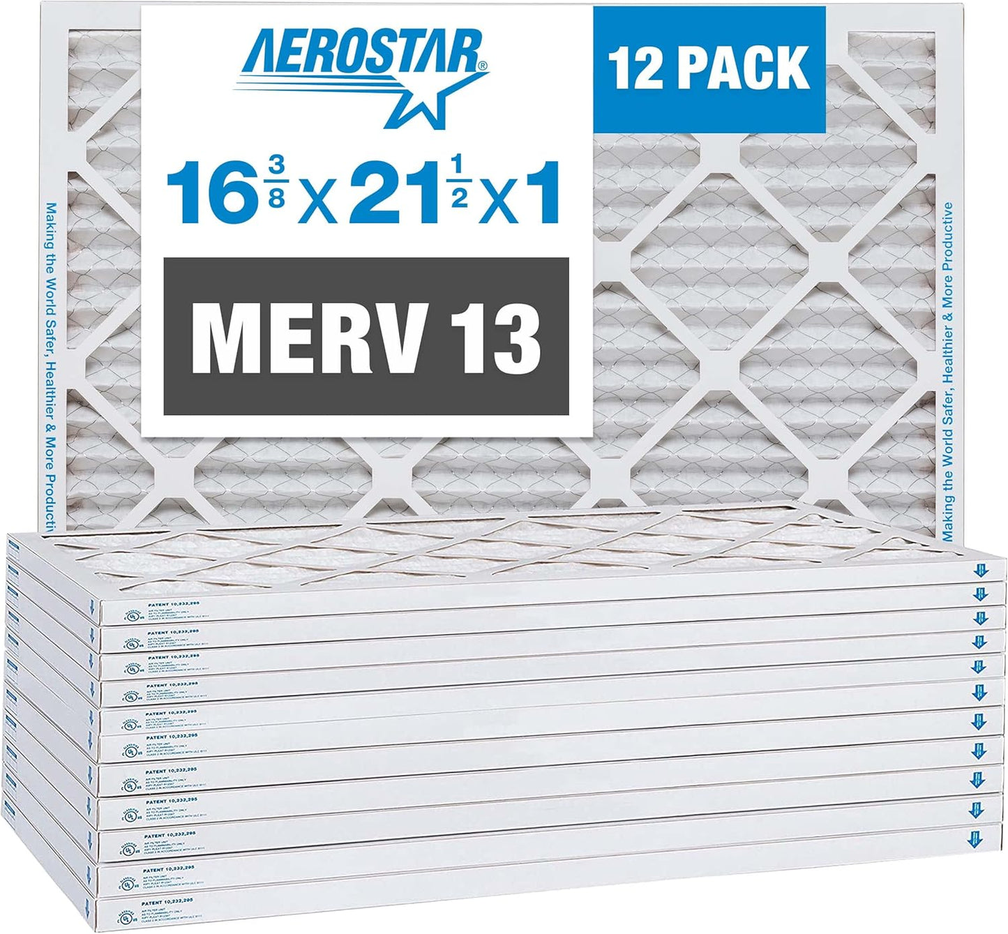 Aerostar MERV 13 12-Pack Air Filter Set - Superior Air Quality