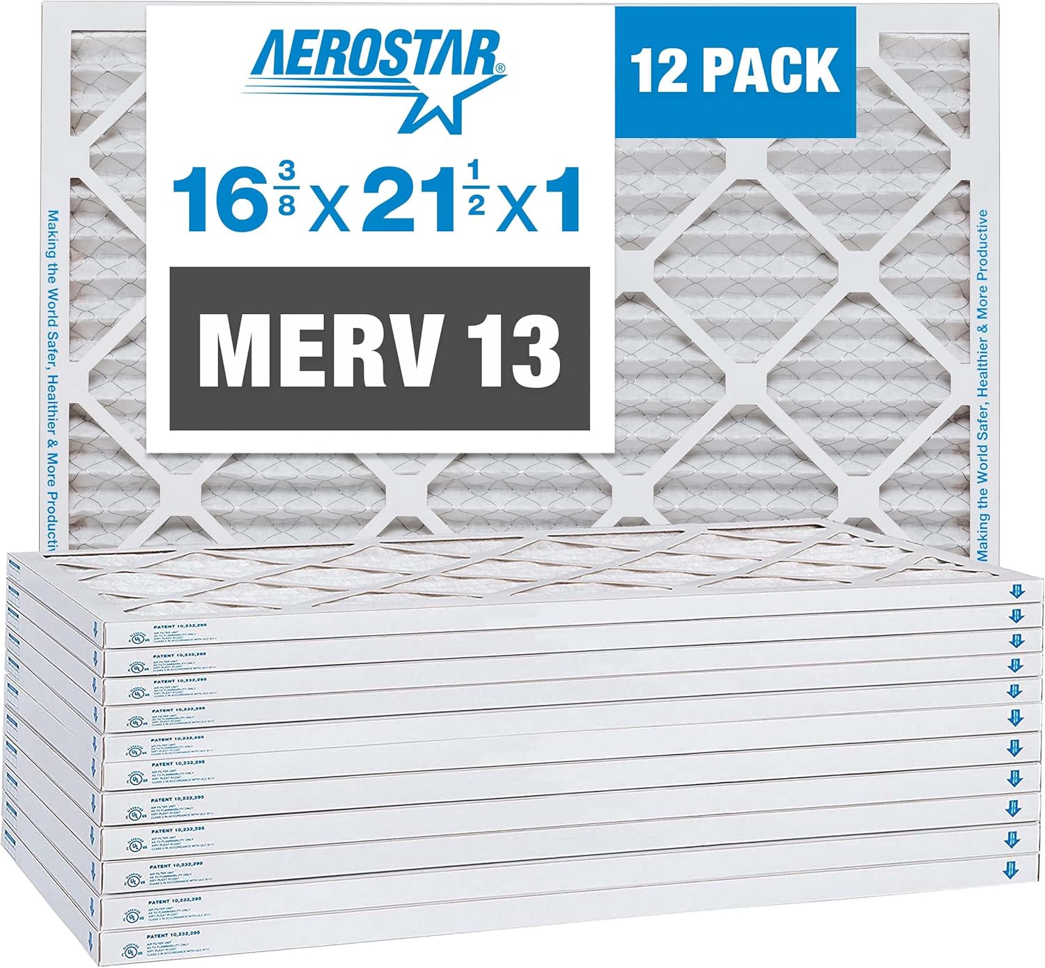 Aerostar MERV 13 12-Pack Air Filter Set - Superior Air Quality