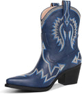 Western Boots for Women Metallic Embroidered Pointed Toe (Style 9JD6)