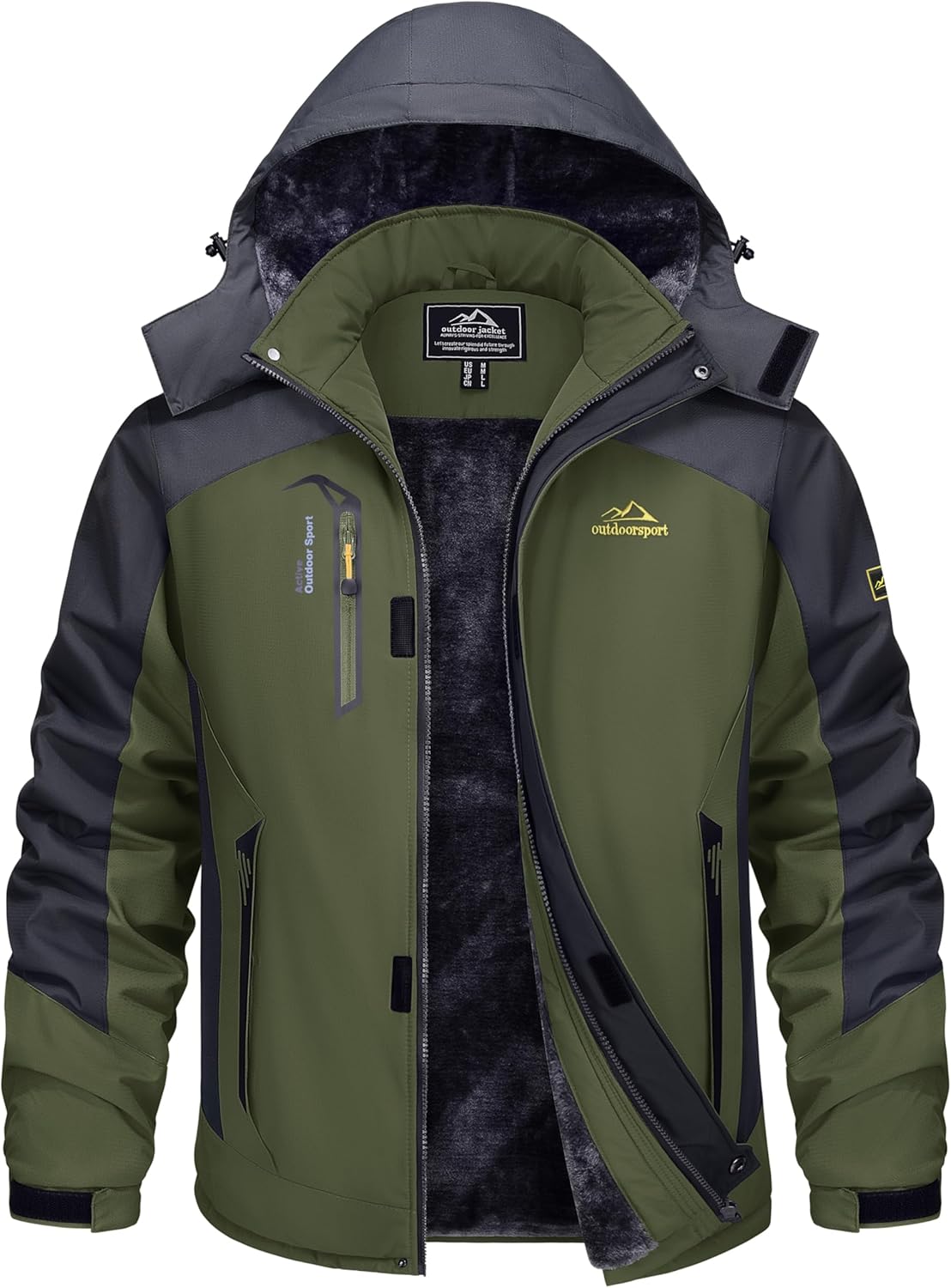TACVASEN Water-Resistant Fleece Jacket - Stay Warm & Dry