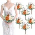 Set of 6 Artificial Bridesmaid Bouquets for Weddings