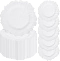 50Pcs White Charger Plates Round 13in - Bulk Floral Reef Table