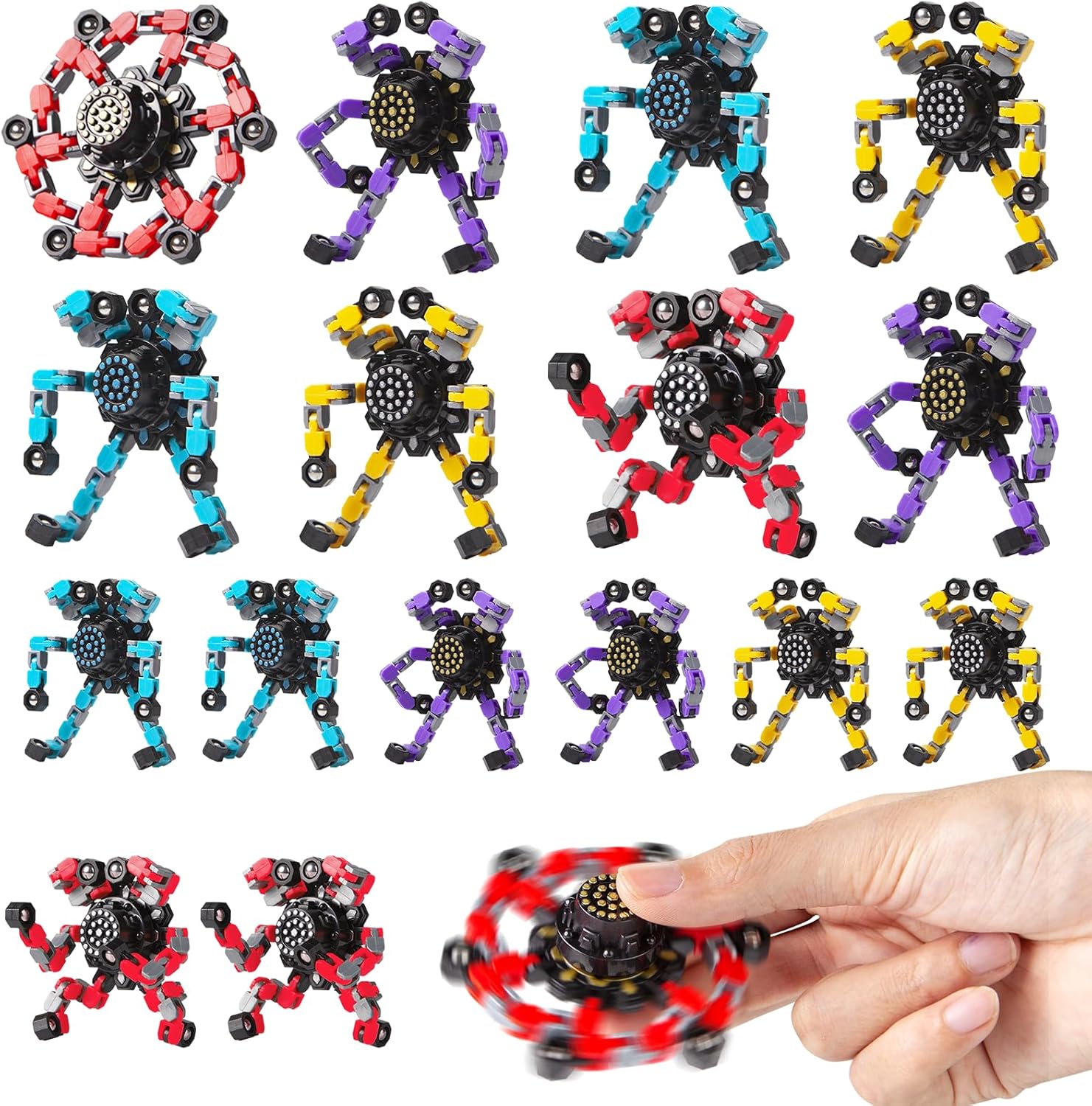 Transformable Fidget Spinners for Stress Relief and Fun